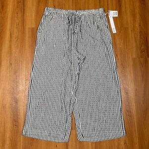 Jane and Delancey Women’s Monochrome Striped Wide Leg Pants Size 1X